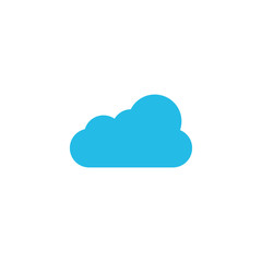 Cloud. Cloud blue icon isolated on white background. Cloud vector icon