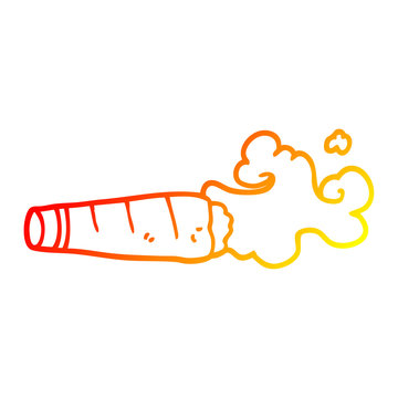 recommend clip art: warm gradient line drawing cartoon smoking cigar