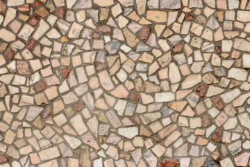 pieces of granite stone in concrete, texture