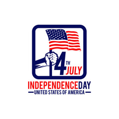 Independence day of United States of America design template