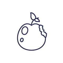 fresh apple fruit with bite