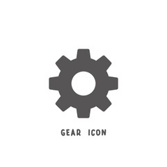 Gear icon simple flat style vector illustration.