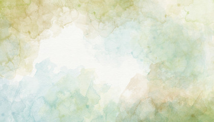 Obraz premium Green watercolor background abstraction