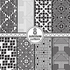 Monochrome seamless abstract pattern.