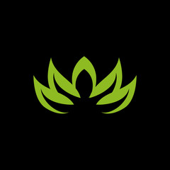 Lotus flower logo design vector template