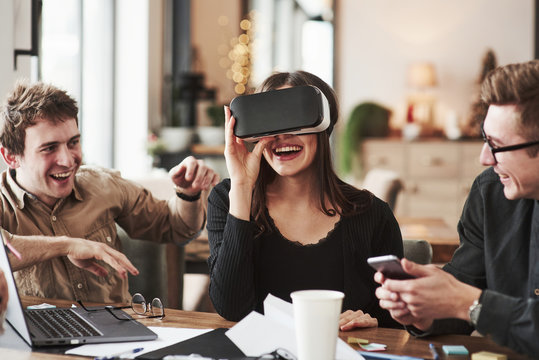 It's totally new experience. Having fun in the office room. Friendly coworkers playing around at their break time