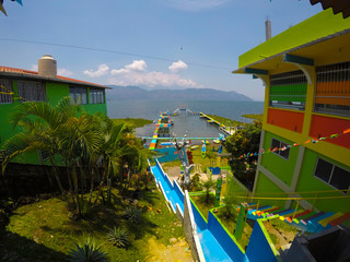 Lake Yojoa located off the road between San Pedro Sula and Tegucigalpa, Honduras. lake in Honduras
