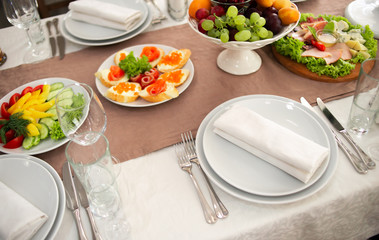 table set for dinner