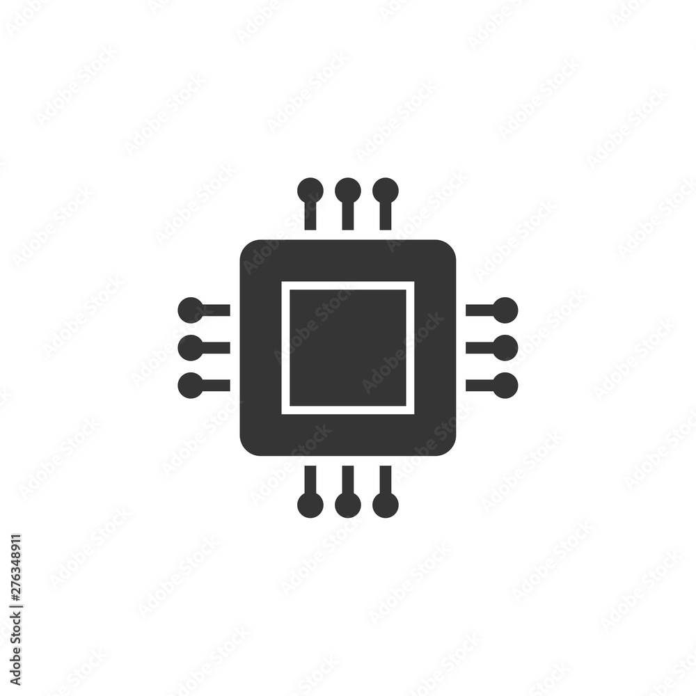 Aufkleber computer chips icon symbol template black color editable. simple logo vector illustration for graphi