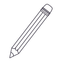 wooden pencil on white background