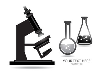 Abstract microscope background with the study of bacteria, molecules, substances. Science, education, chemistry, experiment, laboratory concept.