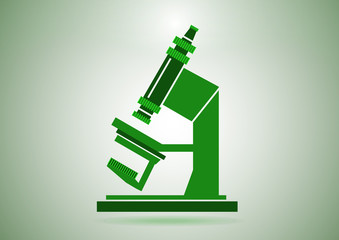 Abstract microscope icon. Isolated sign. Flat style.