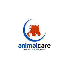 Fototapeta na wymiar Animal Care Logo Design Template
