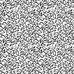 Abstract seamless vector pattern. Black and white. Monochrome hand draw texture. Animal print background for fabric, textile, design, advertising banner. Leopard