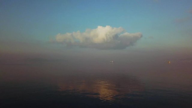 Marmara Sea,  Istanbul, sea view drone footage cinemagraph , sm01