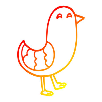 recommend clip art: warm gradient line drawing cartoon bluebird