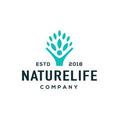 Tree logo design vector.