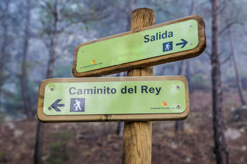 Caminito del Rey wiiden pole path