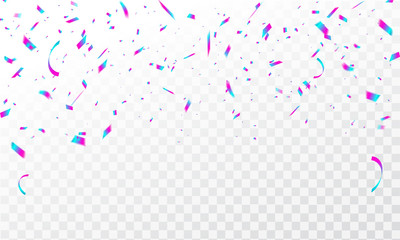 frame background with colorful confetti Celebration carnival ribbons. luxury greeting rich card.