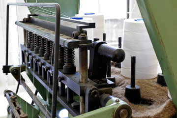 Machine for stitching book pages. Elements of the machine.