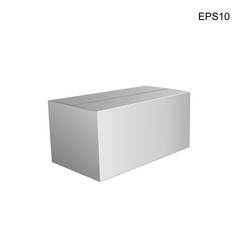 Realistic cardboard packaging boxes mockup. Vector illustration isolated on white background