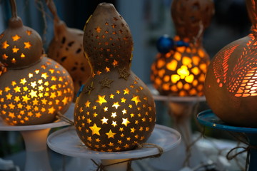 川越祭りのひょうたんランタン