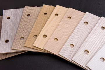 Wooden surface sampler for house design on dark