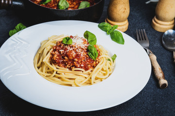 Italian pasta spaghetti bolognese