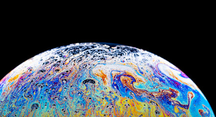 Incredible fancy soapy water pattern abstract background semicircle.