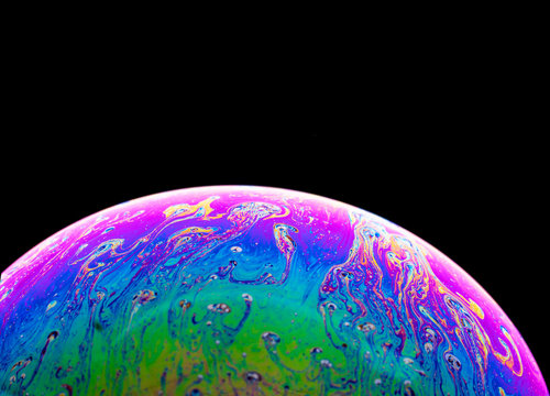 Incredible fancy soapy water pattern abstract background semicircle.