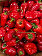 Close-up of red chili peppers forming an attractive texture