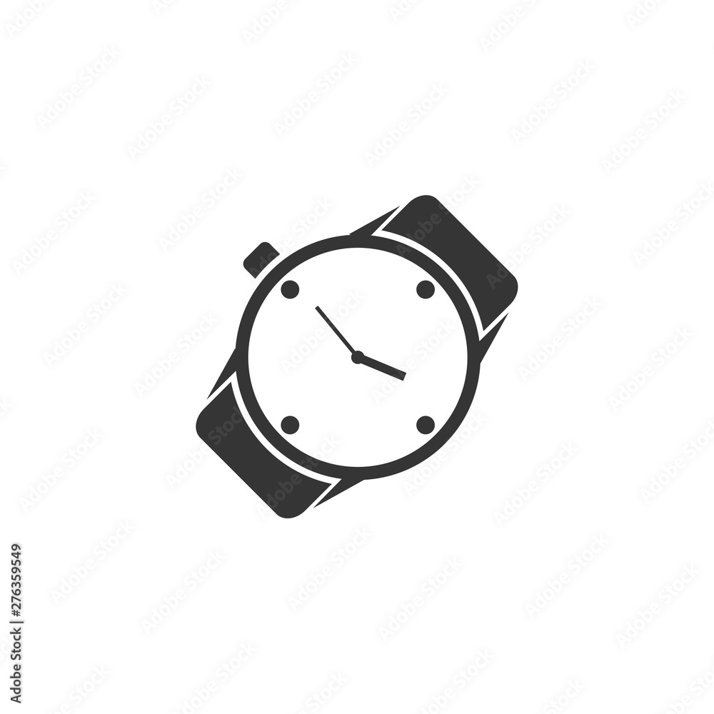 Poster wristwatch icon symbol template black color editable. simple logo vector illustration for graphic an