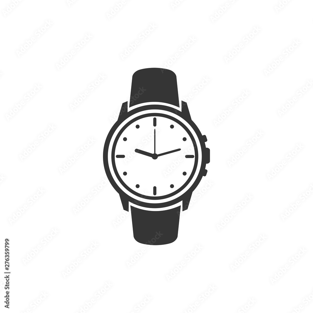 Aufkleber Wristwatch icon symbol template black color editable. simple logo vector illustration for graphic and web design.