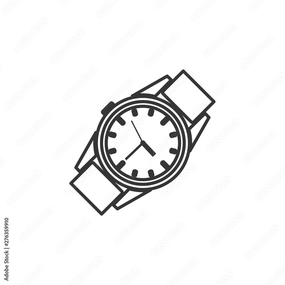Poster wristwatch icon symbol template black color editable. simple logo vector illustration for graphic an
