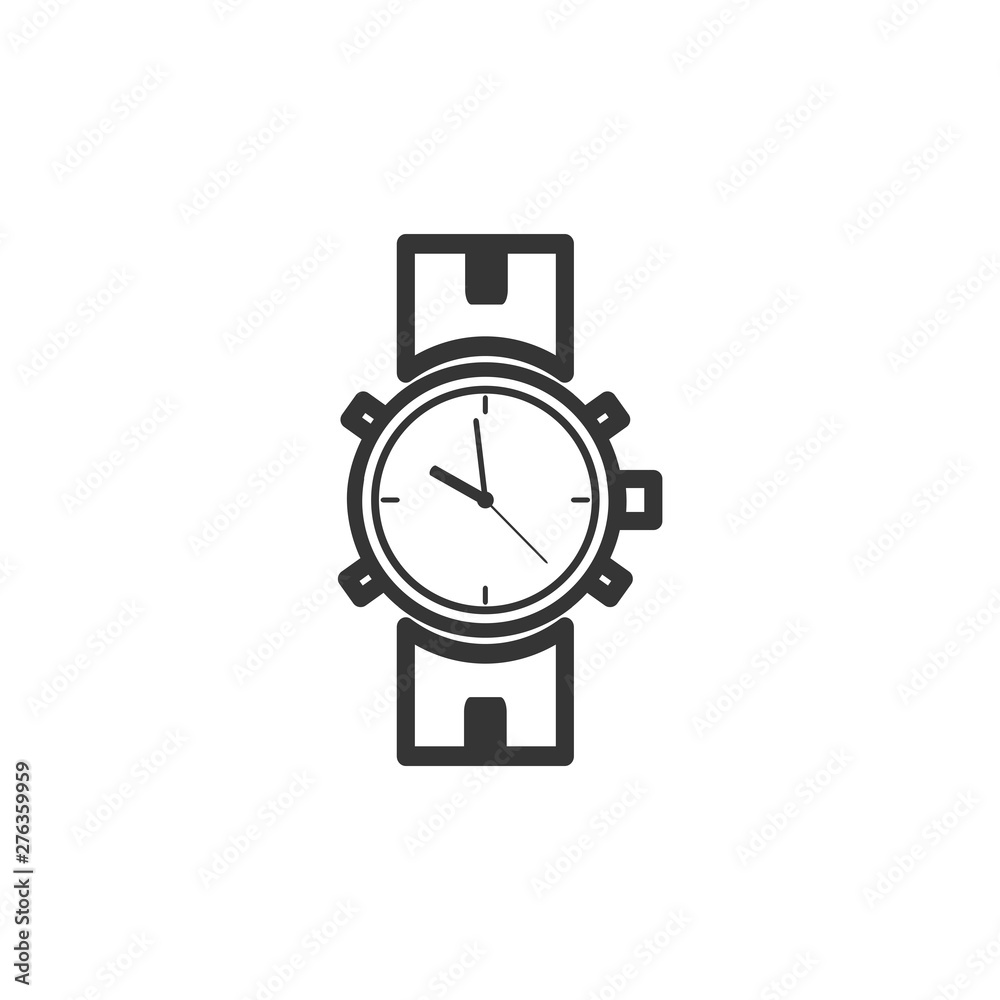 Poster wristwatch icon symbol template black color editable. simple logo vector illustration for graphic an