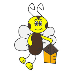 Happy hornet with a flashlight.