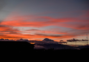 Chimborazo Ecuador Sunset