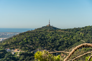 Panoramic view of Barcelona from Tibidabo, Spain