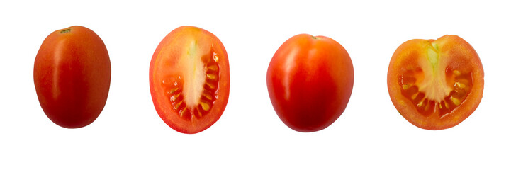 Set of four fresh tomato on white background - 276360956