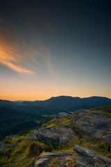 sunset in the mountains