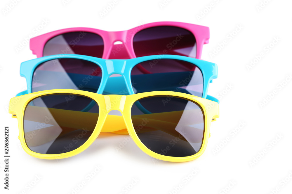 Canvas Prints colorful sunglasses isolated on white background