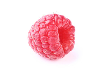 Ripe raspberry isolated on white background