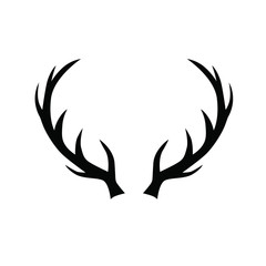 Beautiful deer horn vector illustration 