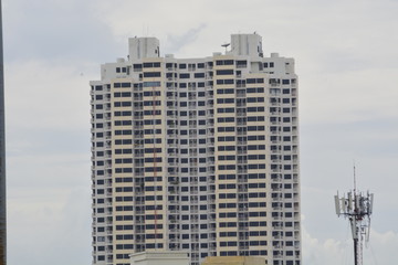 Fototapeta premium accommodation address Is a tall building Saving space in construction Therefore must be used to make it costly to make many layers of high capacity