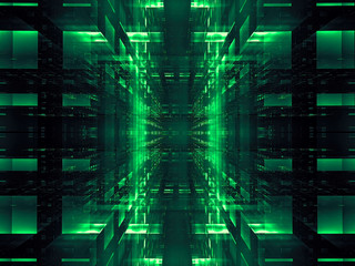 Abstract datacenter or portal - digitally generated image