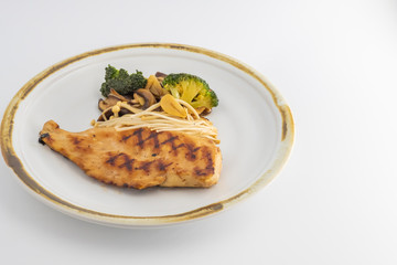 close up homemade  Teriyaki Chicken Breast . (selective focus)