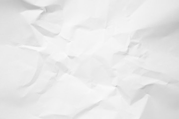 Clean white paper, wrinkled, abstract background.