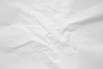 Clean white paper, wrinkled, abstract background.