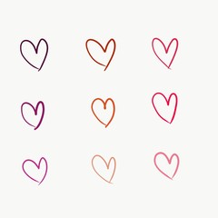 set of hearts