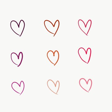 set of hearts